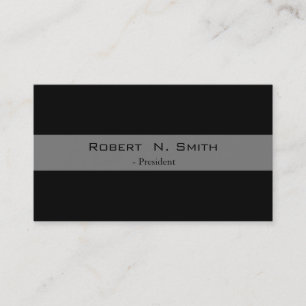 Cartões de visitas simples de preto e cinza elegan