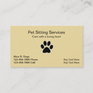 Cartões de visitas Simples de Separador de Pet
