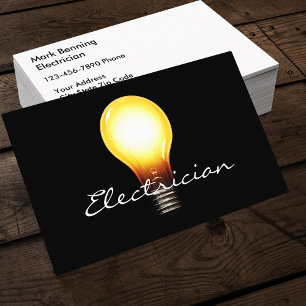 Cartões de visitas simples do eletricista