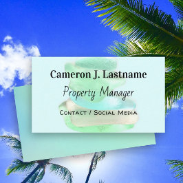 Cartões de visitas Simples Padrão Verde de Vidro d