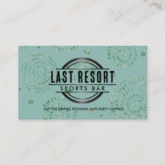 cartões de visitas Slogans bares (Frente)