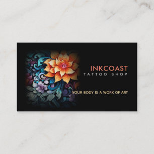 Cartões de visitas Slogans Compres de tatuagem