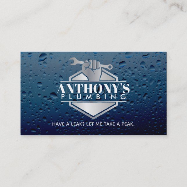 Cartões de visitas Slogans de Canalização (Frente)