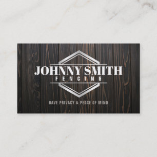 Cartões de visitas Slogans de Cerca de Madeira