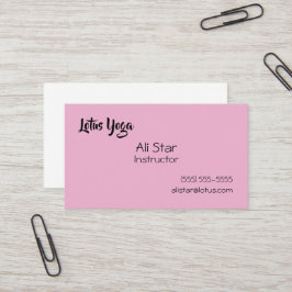 Cartões de visitas Sólidos Rosa Lotus