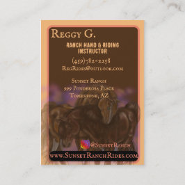 Cartões de visitas Sunset Ranking Horse