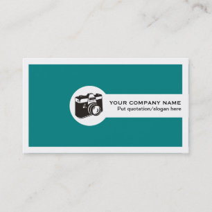 Cartões de visitas-teal de empresa de fotógrafos