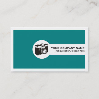 Cartões de visitas-teal de empresa de fotógrafos