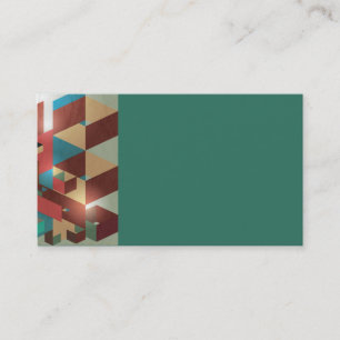 Cartões de visitas Teal Prism