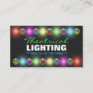 Cartões de visitas teatrais da iluminação das