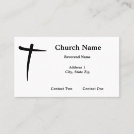 Cartões de visitas transversais cristãos cobertos