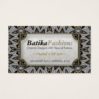 Cartões de visitas Tribais Modernos de Moda Batika