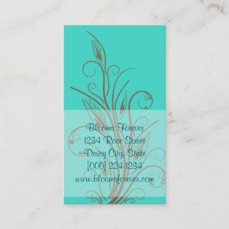 Cartões de visitas Turquoise Swirls