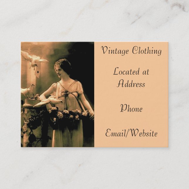 Cartões de visitas velhos da fotografia da mulher (Frente)