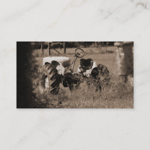Cartões de visitas velhos do trator
