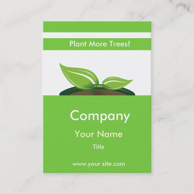 Cartões de visitas verdes (Frente)