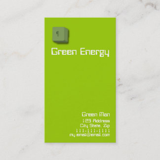 Cartões de visitas verdes da energia
