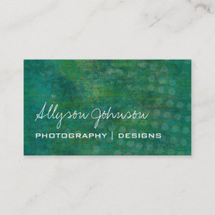 Cartões de visitas verdes do vintage