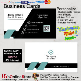 Cartões de visitas verdes e pretas 9 embalagens de