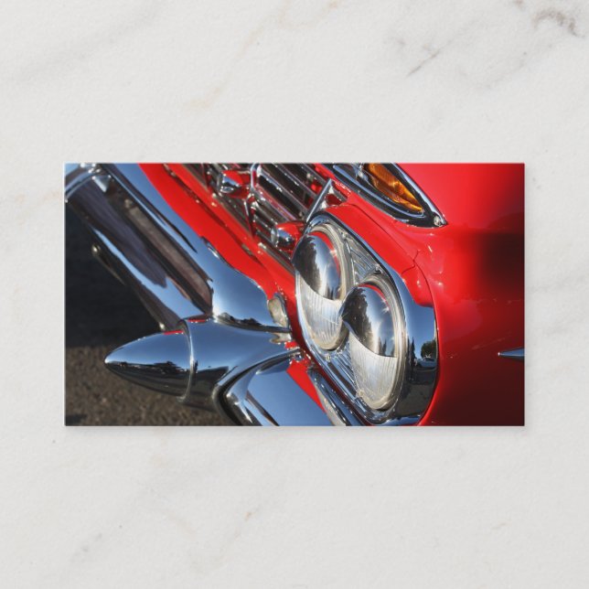 Cartões de visitas vermelhos clássicos do carro (Frente)