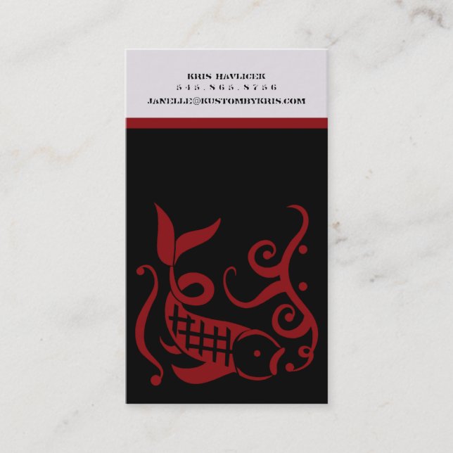 cartões de visitas [vermelhos] de 350 ml (Frente)