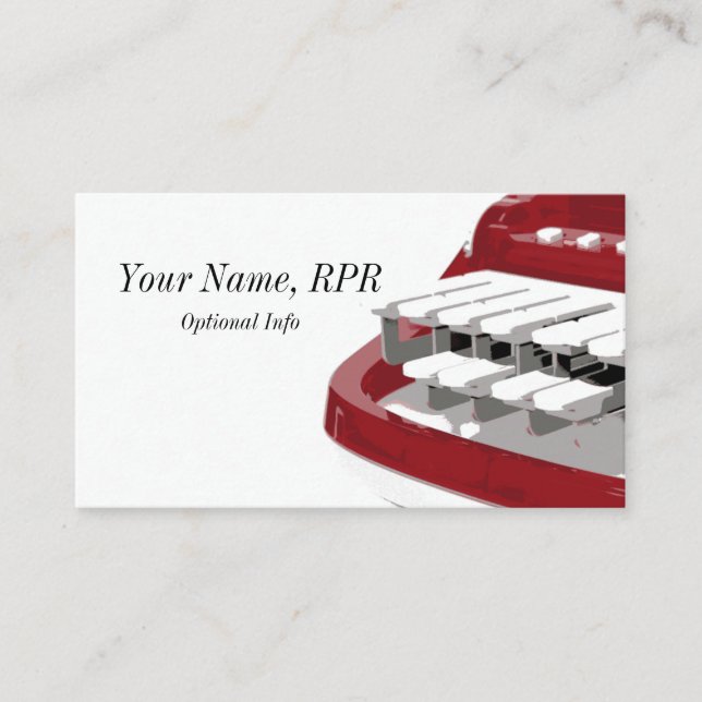 Cartões de visitas vermelhos do repórter de corte (Frente)