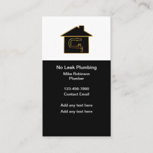 Cartões de visitas Verticais do Plumber Upscale
