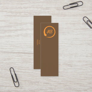 Cartões de visitas verticais do zen do monograma