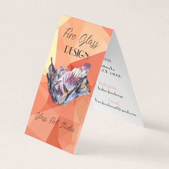 Cartões de visitas verticais geométricos profissio (Frente)