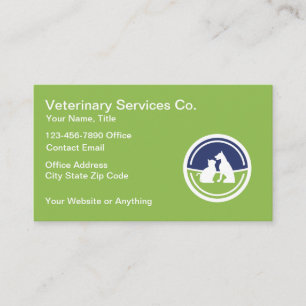 Cartões de visitas Veterinarian Modern Trendy