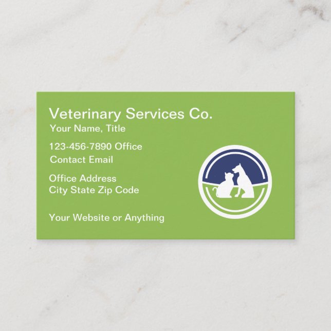 Cartões de visitas Veterinarian Modern Trendy (Frente)