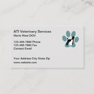 Cartões de visitas Veterinários