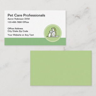 Cartões de visitas Veterinários Pet Care