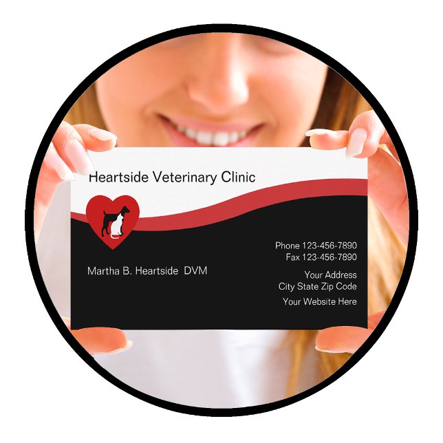 Cartões de visitas Veterinários Pet Care (Criador carregado)