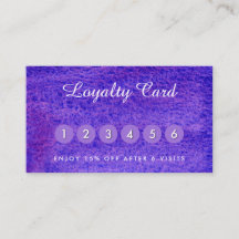 Cartões de visitas violeta de aquarela
