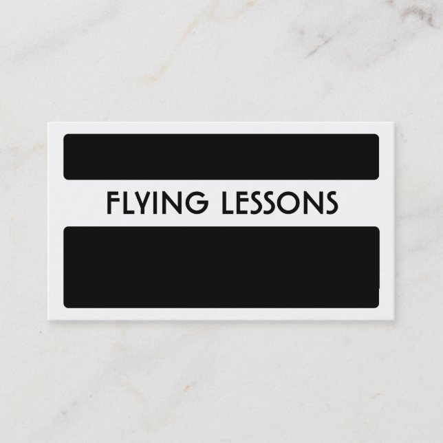 Cartões de visitas voadores brancos pretos (Frente)