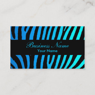 Cartões de zebra azul-claro