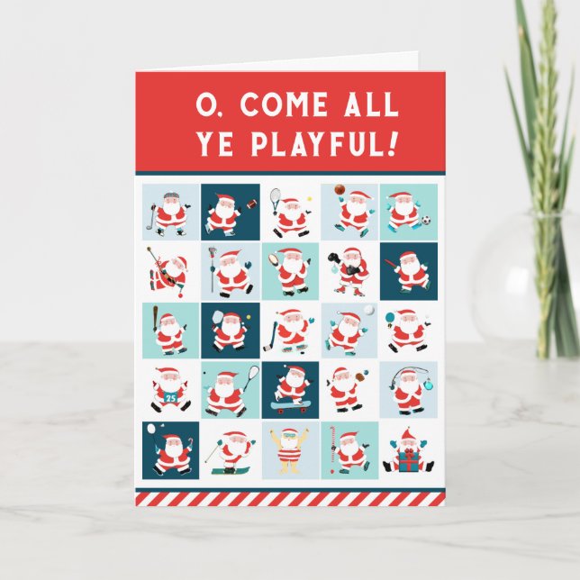 Cartões desportivos de Natal engraçados (Frente)