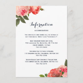 Cartões detalhados de coral romântico