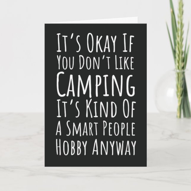 Cartões Divertidos de Acampamento Natureza Acampan (Frente)