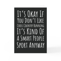 Cartões Divertidos de Corrida Cross Country Corred
