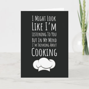 Cartões Divertidos de Culinária Humor Sarcástico A