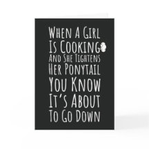 Cartões Divertidos de Culinária Para Ela Para Meni