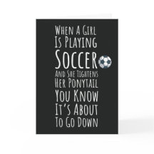 Cartões Divertidos de Futebol para Meninas Fofas p