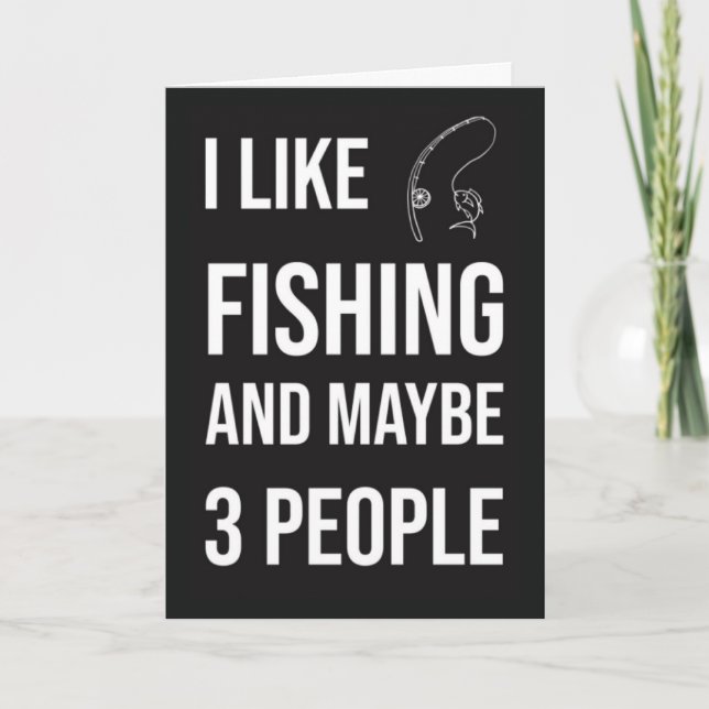 Cartões Divertidos de Pesca Marido Namorado Humor  (Frente)