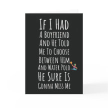 Cartões Divertidos de Pólo Aquático Para Ela Mulhe