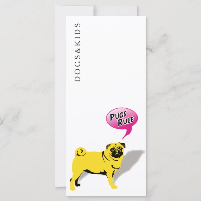 Cartões Divertidos de Pug (Frente)