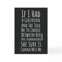 Cartões Divertidos de Snowboard Esquiador Desporto