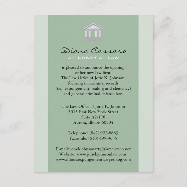 Cartões do anúncio da empresa de advocacia (Frente)