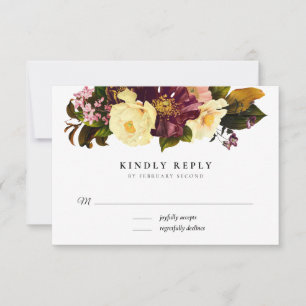Cartões do casamento vintage RSVP da benevolênci